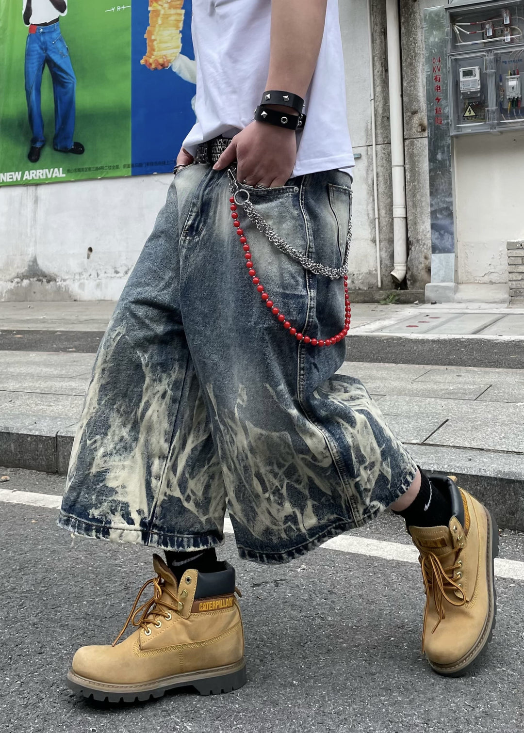 DENIM WIDE BERMUDA PANTS DFDES4461