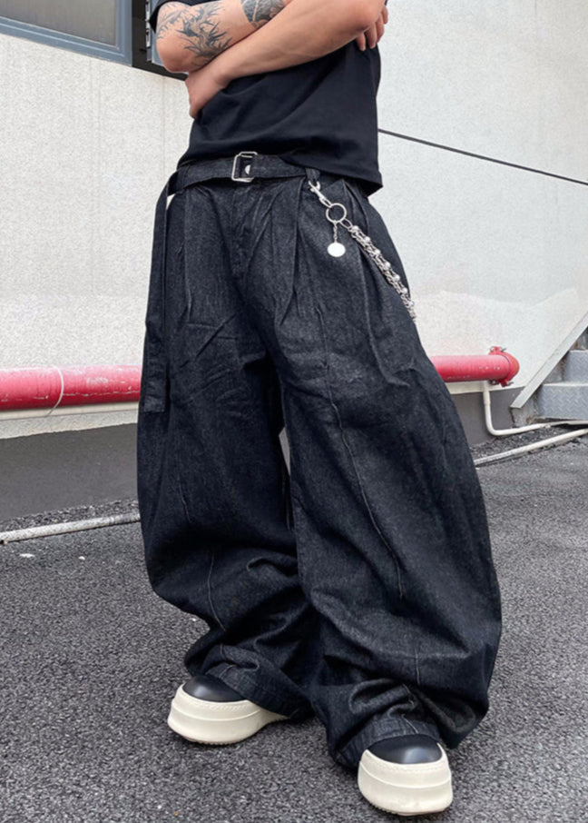 WIDE BAGGY DENIM PANTS DFDES4474 – Deuku
