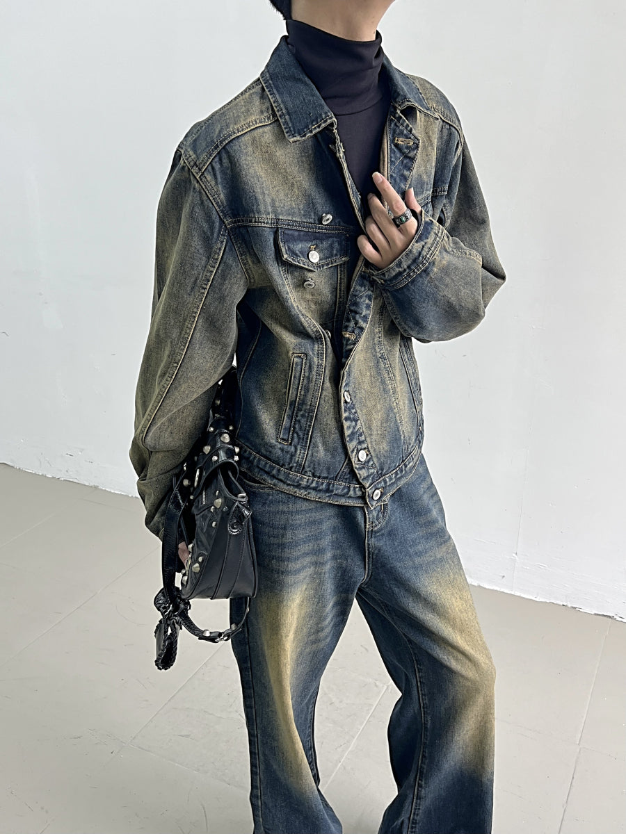 素敵な デニム ジャケット Deuku – Jacket Outer