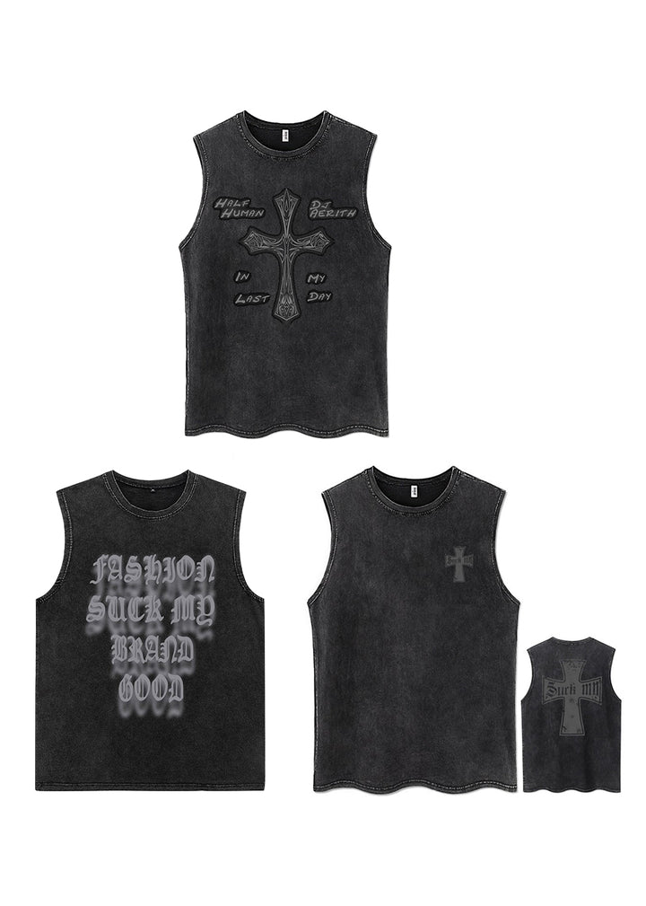VINTAGE GRAPHIC SLEEVELESS TEE BEDES4693
