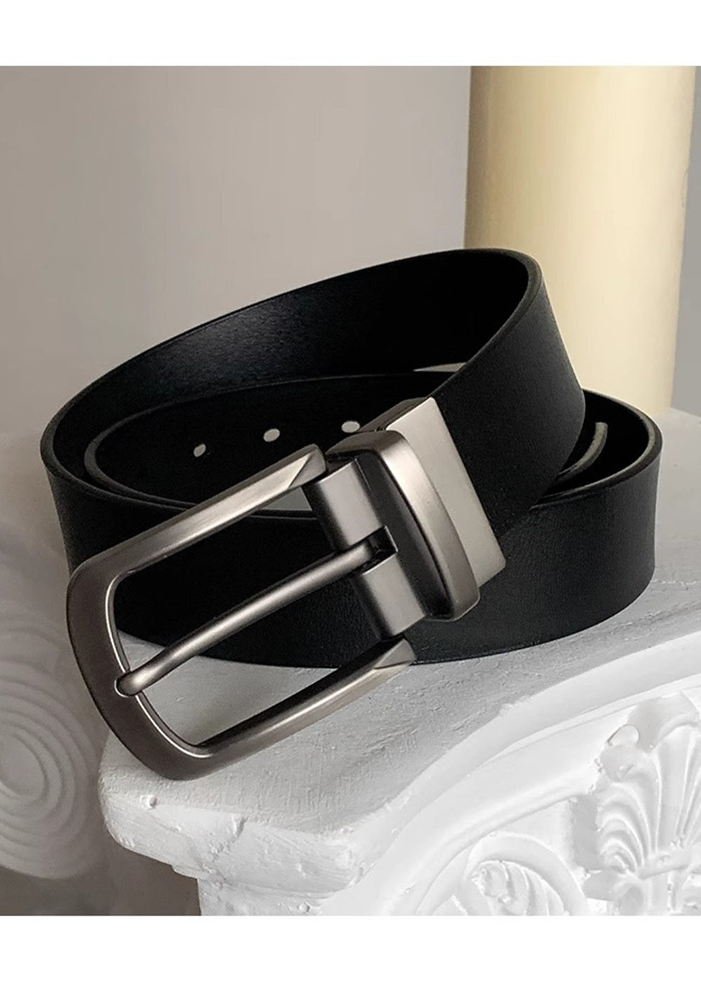 MINIMAL SOLID LEATHER BELT BEDES4523