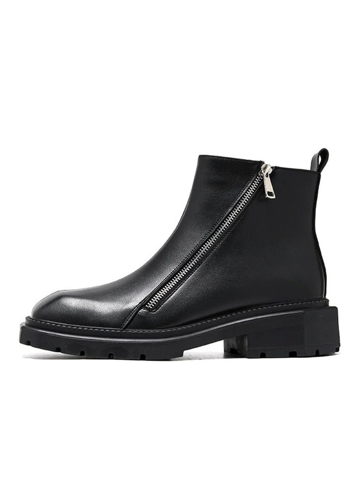 ZIP DESIGN PU LEATHER BOOTS BEDES4514