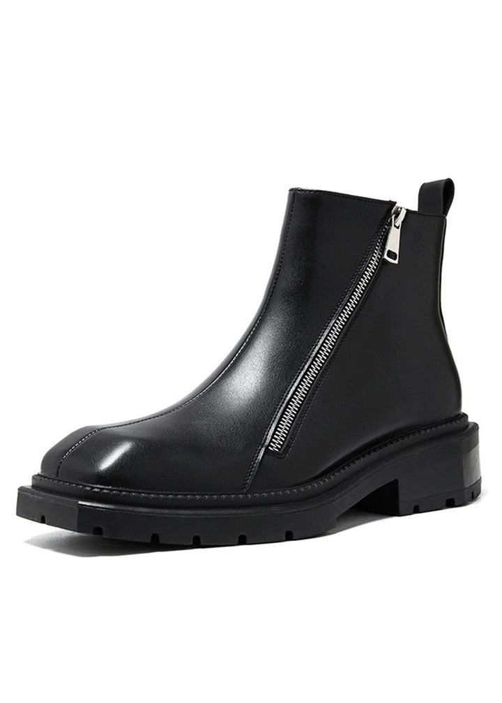 ZIP DESIGN PU LEATHER BOOTS BEDES4514