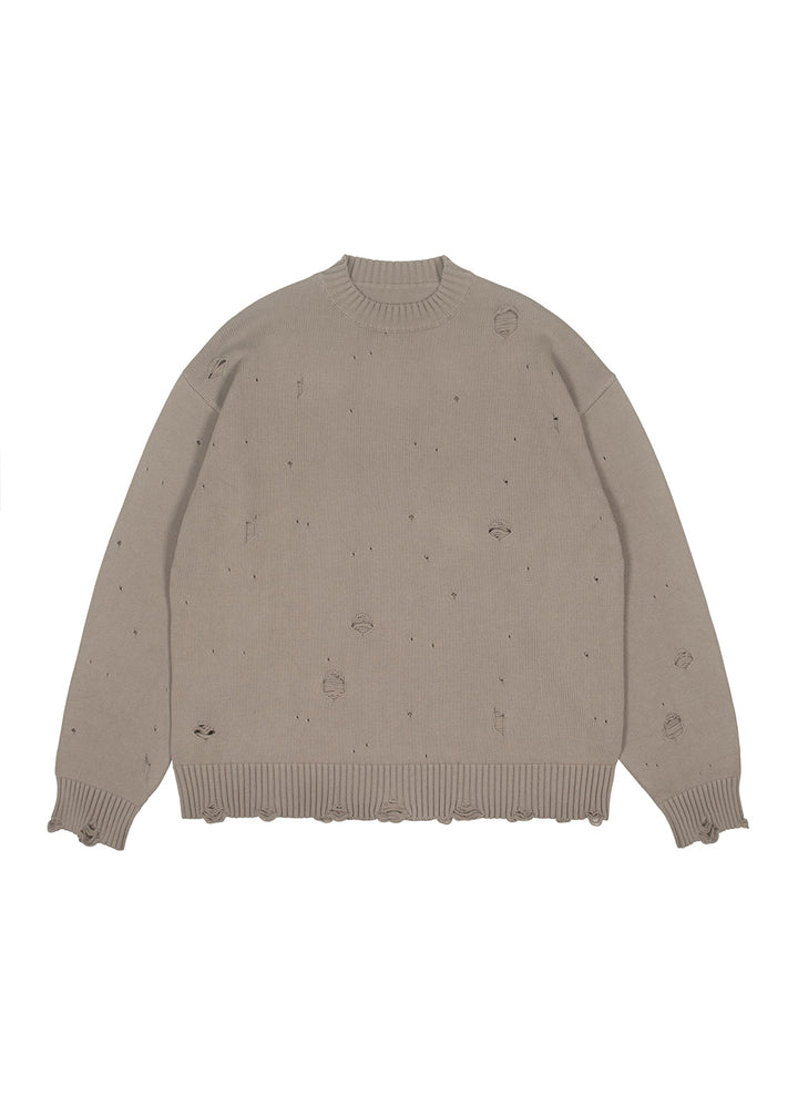 DAMAGED KNIT PULLOVER BEDES4526