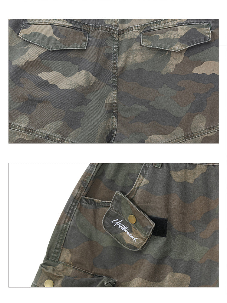 CAMO CARGO HALF PANTS UWDES4415
