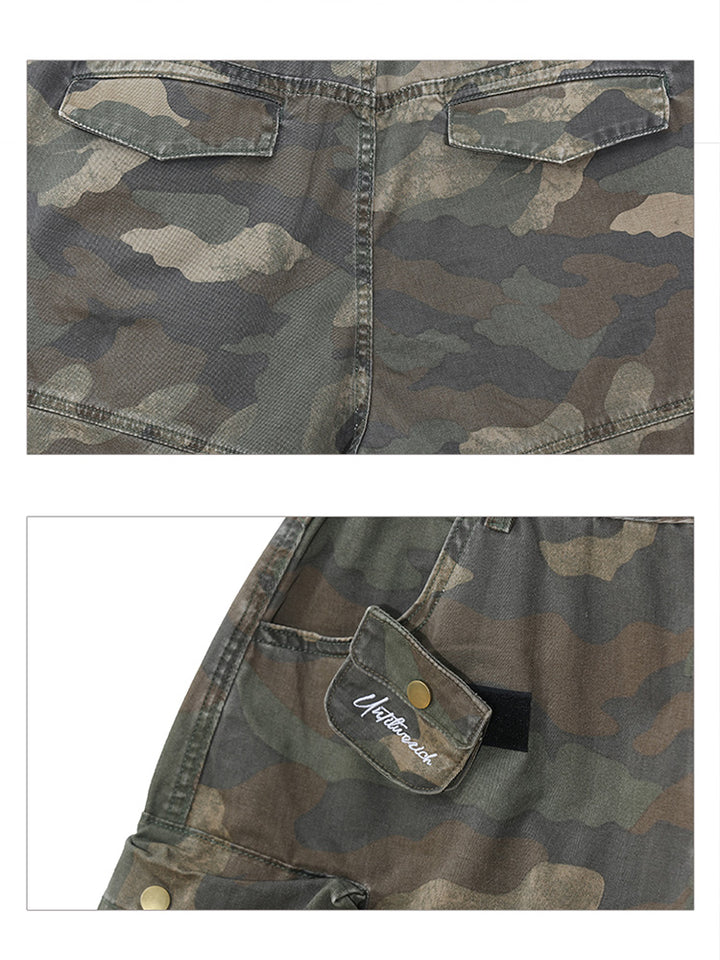 CAMO CARGO HALF PANTS UWDES4415