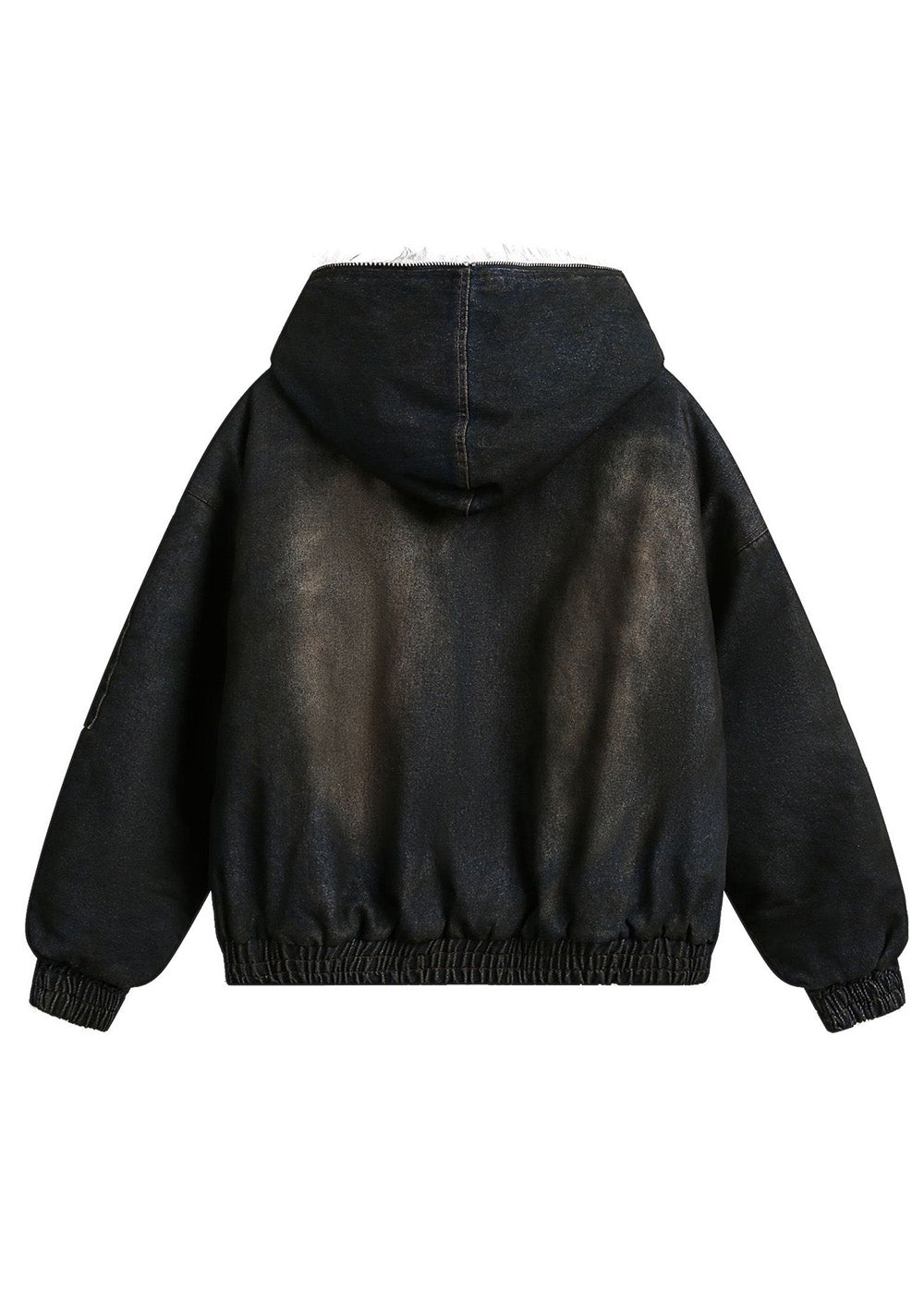 GRUNGE DENIM FUR HOOD BLOUSON BEDES4529