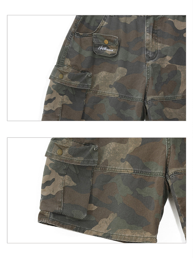 CAMO CARGO HALF PANTS UWDES4415