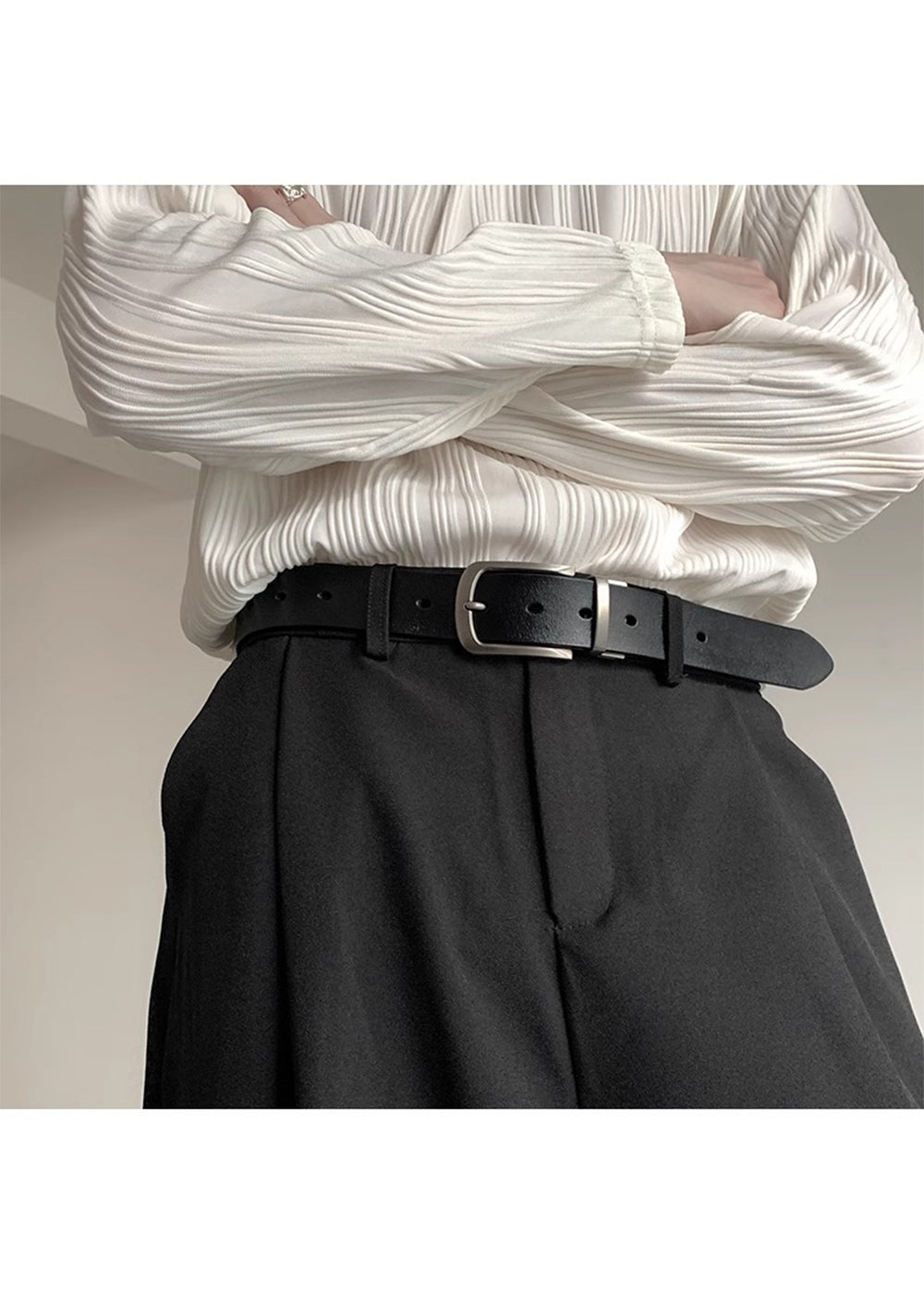 MINIMAL SOLID LEATHER BELT BEDES4523