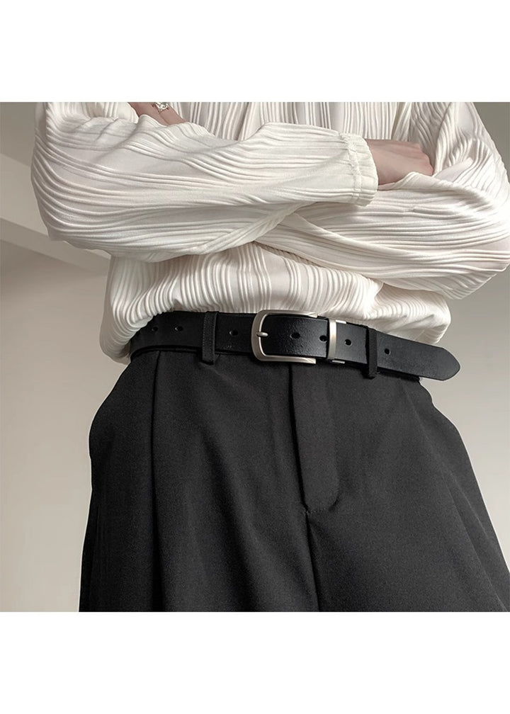 MINIMAL SOLID LEATHER BELT BEDES4523