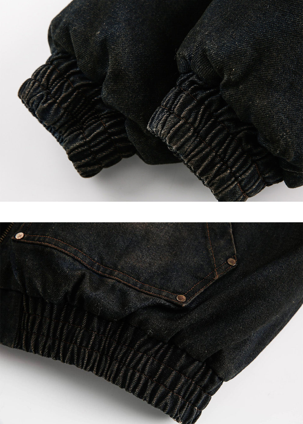 GRUNGE DENIM FUR HOOD BLOUSON BEDES4529