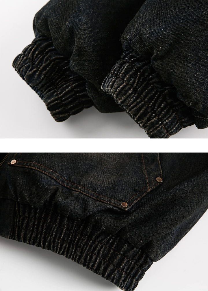 GRUNGE DENIM FUR HOOD BLOUSON BEDES4529