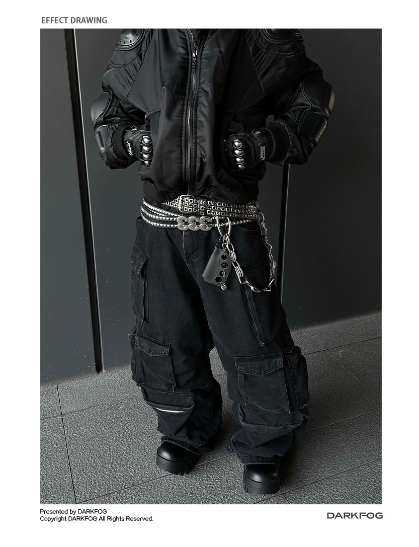BIG POCKET WIDE CARGO PANTS DFDES4442