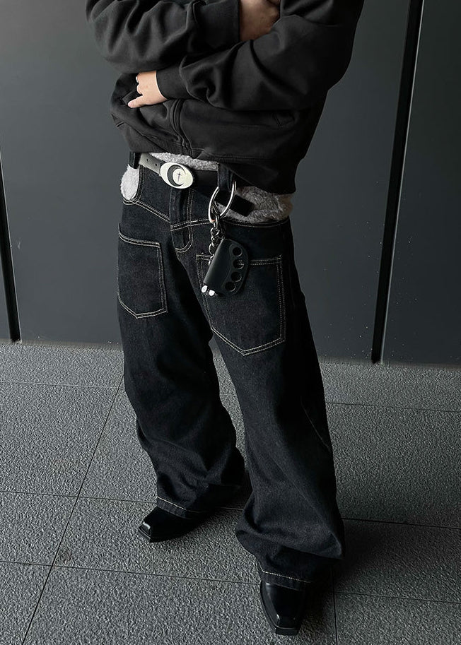 REVERSED BOA SWITCHING DENIM PANTS DFDES4502