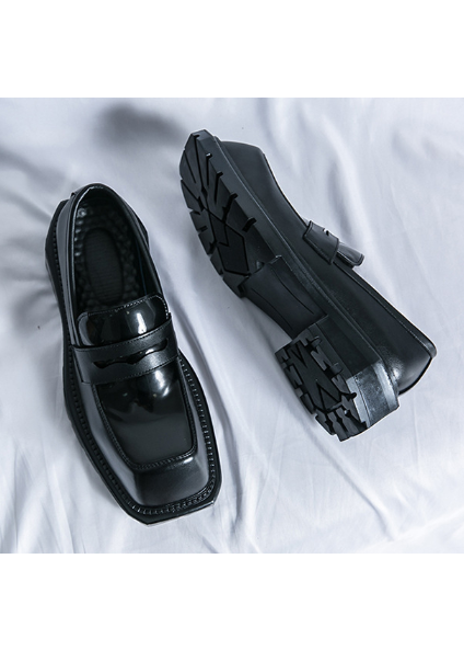 SQUARE TOE PLATFORM PENNY LOAFERS BEDES4661