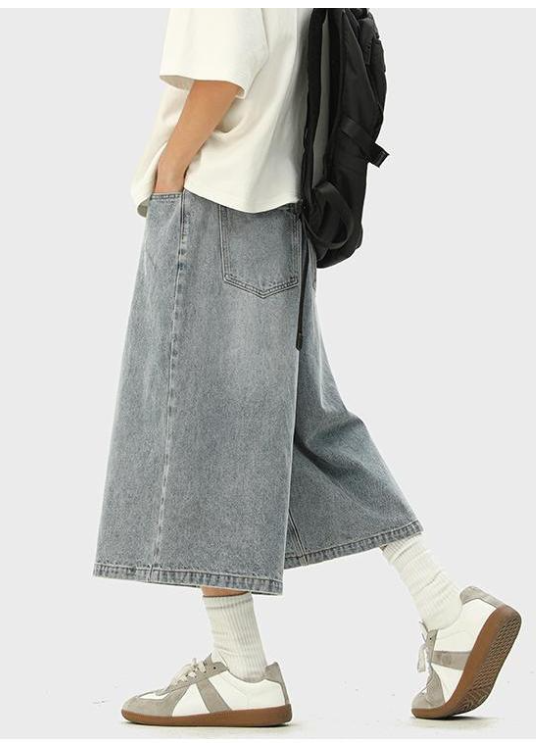 VINTAGE FADE BAGGY DENIM SHORTS BEDES4752