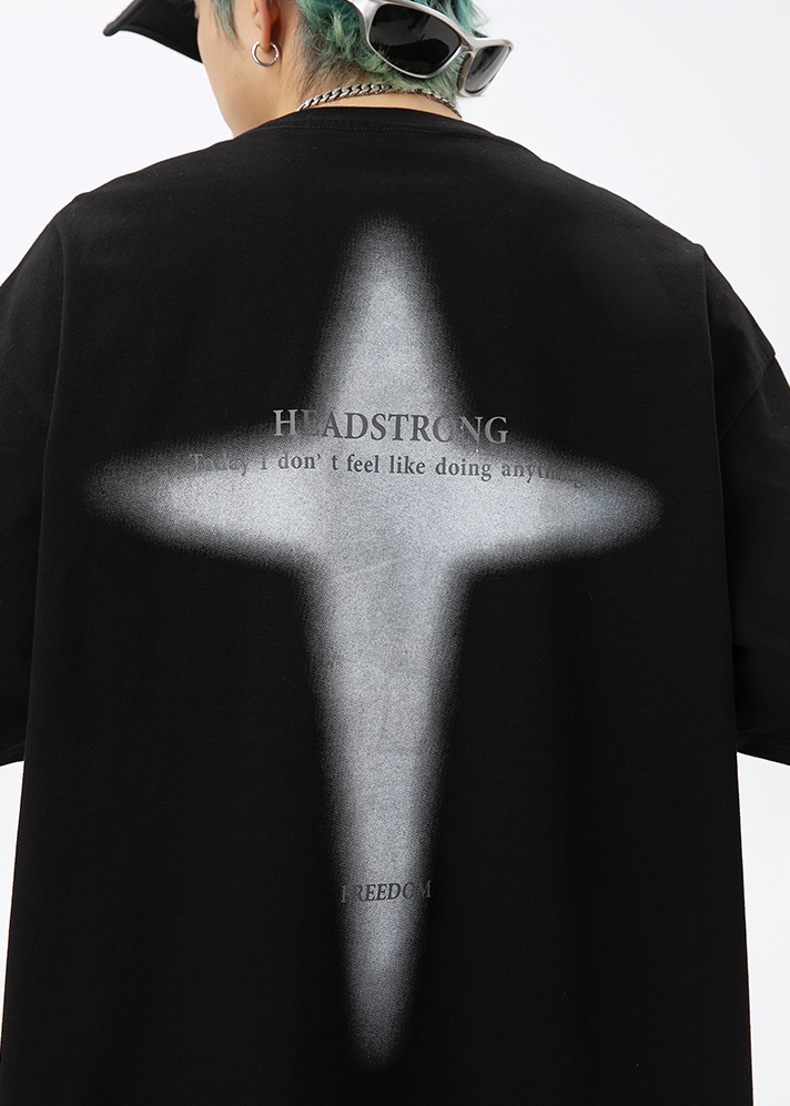 FADE CROSS OVERSIZED T-SHIRT BEDES4643