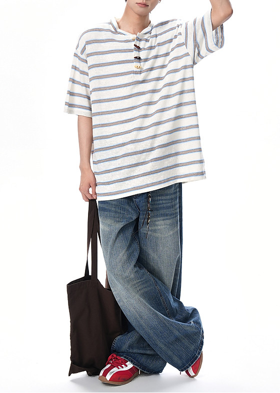 RETRO BORDER TOGGLE T-SHIRT BEDES4664