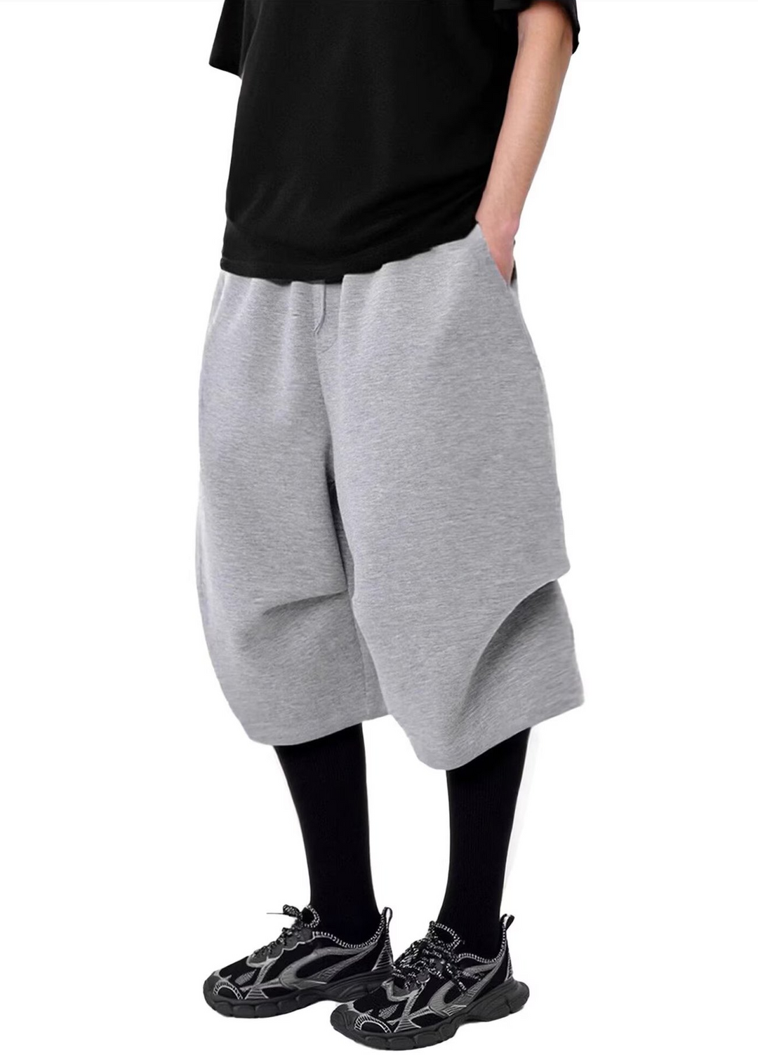 TUCK SWEAT WIDE SHORTS BEDES4717