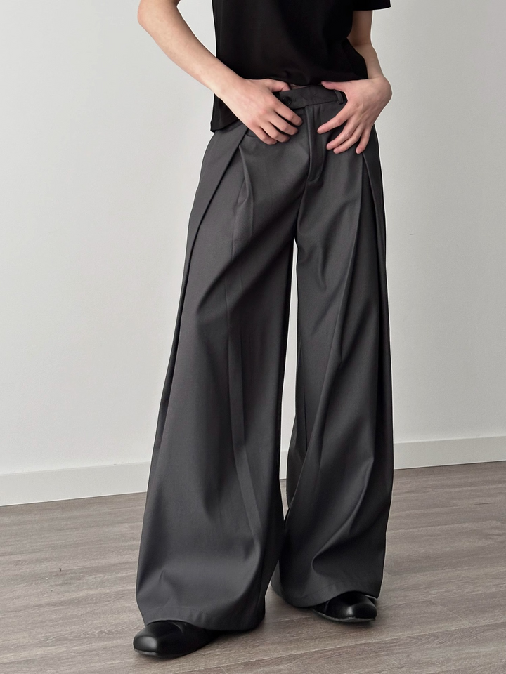 BOX PLEAT WIDE SLACKS BEDES4530