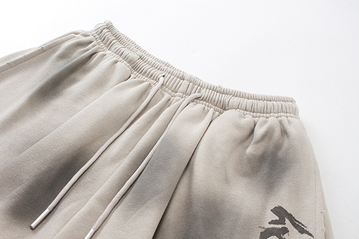 SMOKE DYE LOGO SWEAT SHORTS BEDES4676