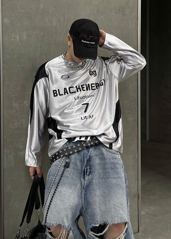 SILVER FOOTBALL STYLE SHIRT DFDES4470