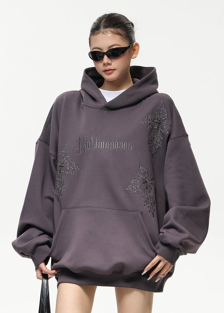 GOTHIC EMBROIDERY OVERSIZED PARKA ASDES4503