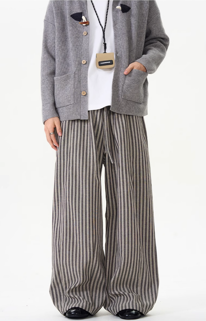 STRIPED STRAIGHT PANTS ISDES4390