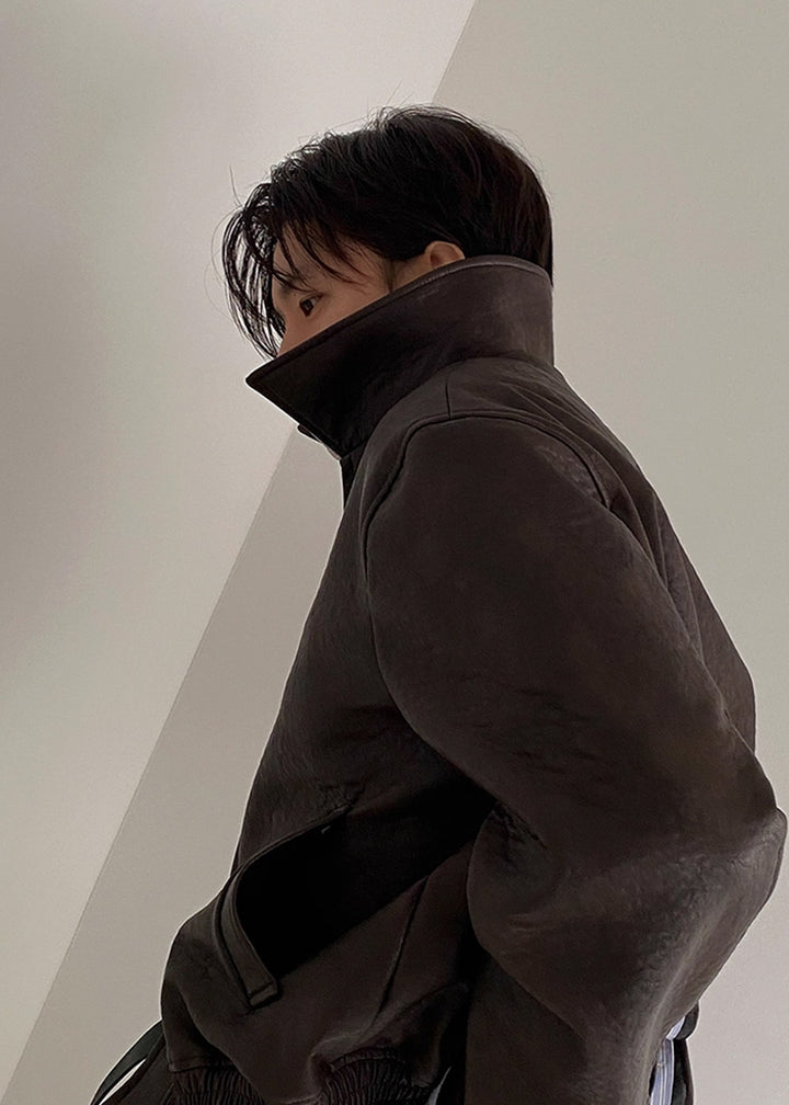 DOUBLE ZIP LEATHER JACKET BEDES4519