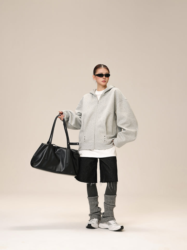 TUCKED OVERSIZED ZIP PARKA ASDES4507