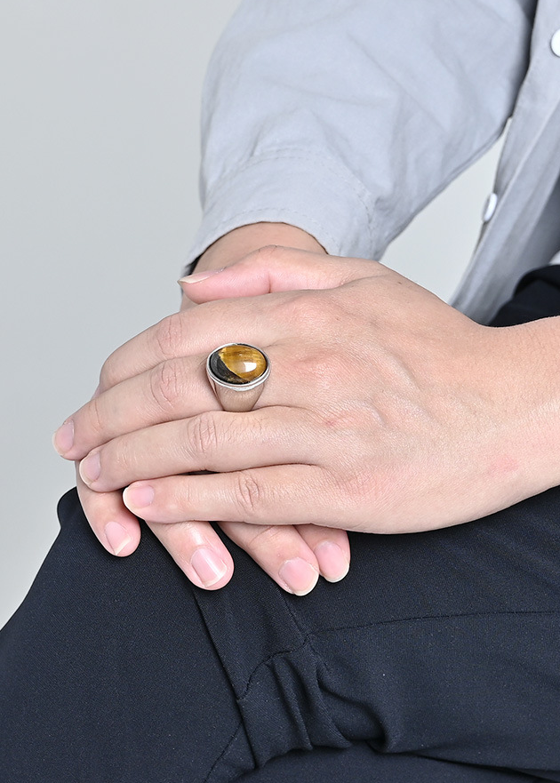 OVAL STONE STAINLESS RING BEDES4704