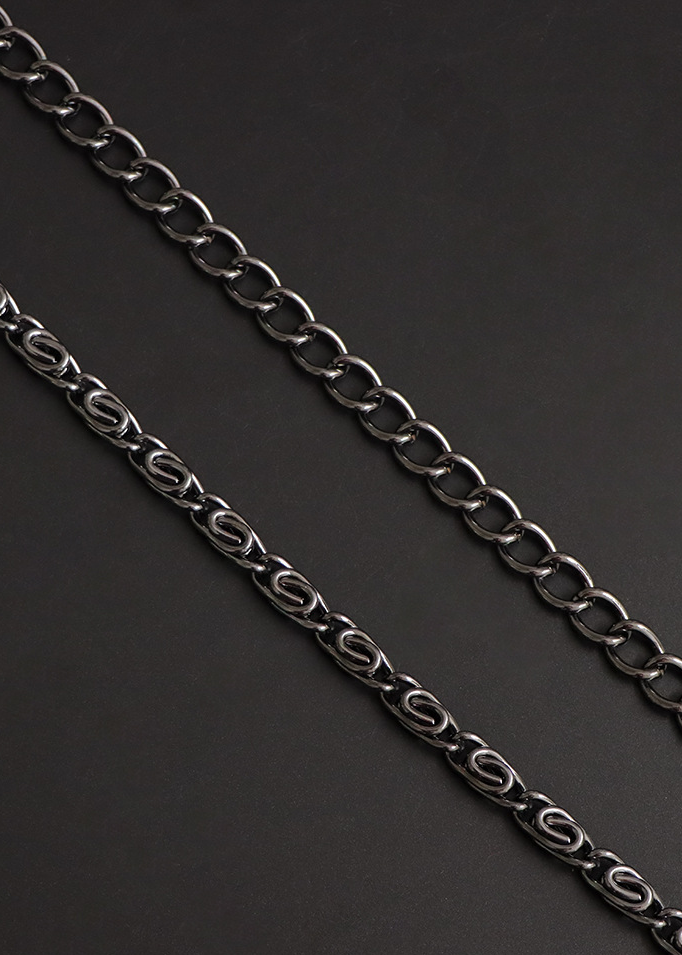 SKULL DOUBLE CHAIN WALLET CHAIN BEDES4713
