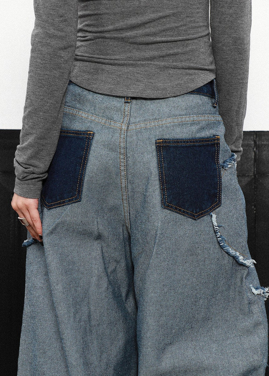 INSIDEOUT FRINGE WIDE DENIM PANTS AEDES4582