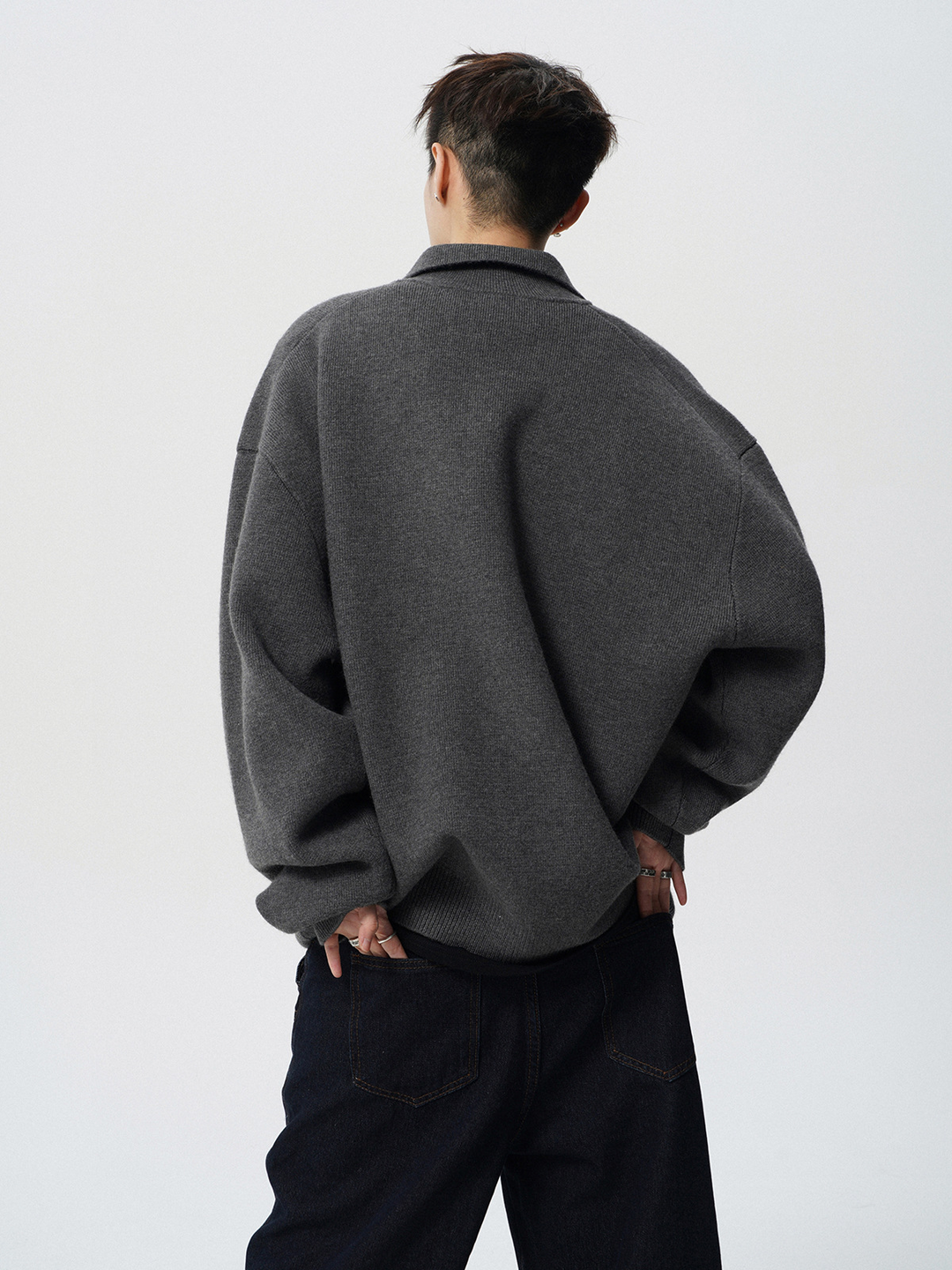 OVERSIZED POLO KNIT SWEATER BEDES4550