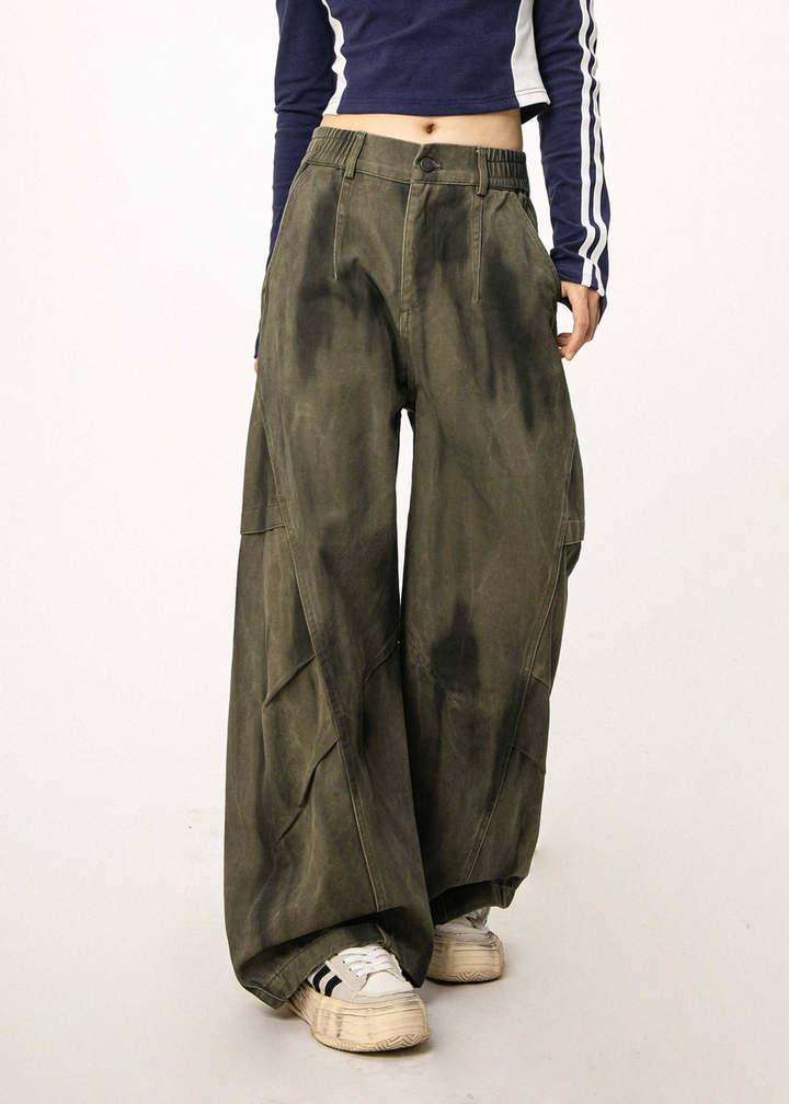 SMOKE WIDE BAGGY PANTS AEDES4596