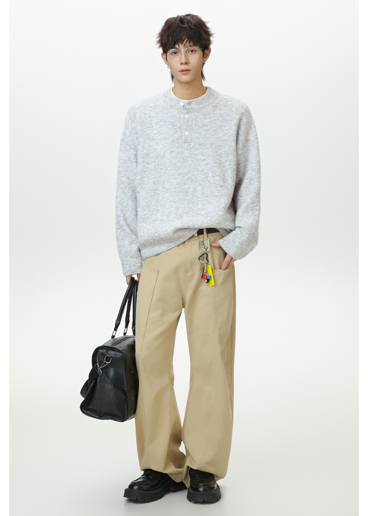 HENLEY KNIT TOP BEDES4532