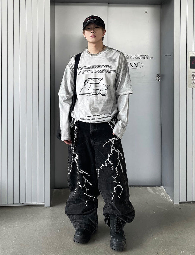 GRAPHIC LONG T-SHIRT DFDES4488