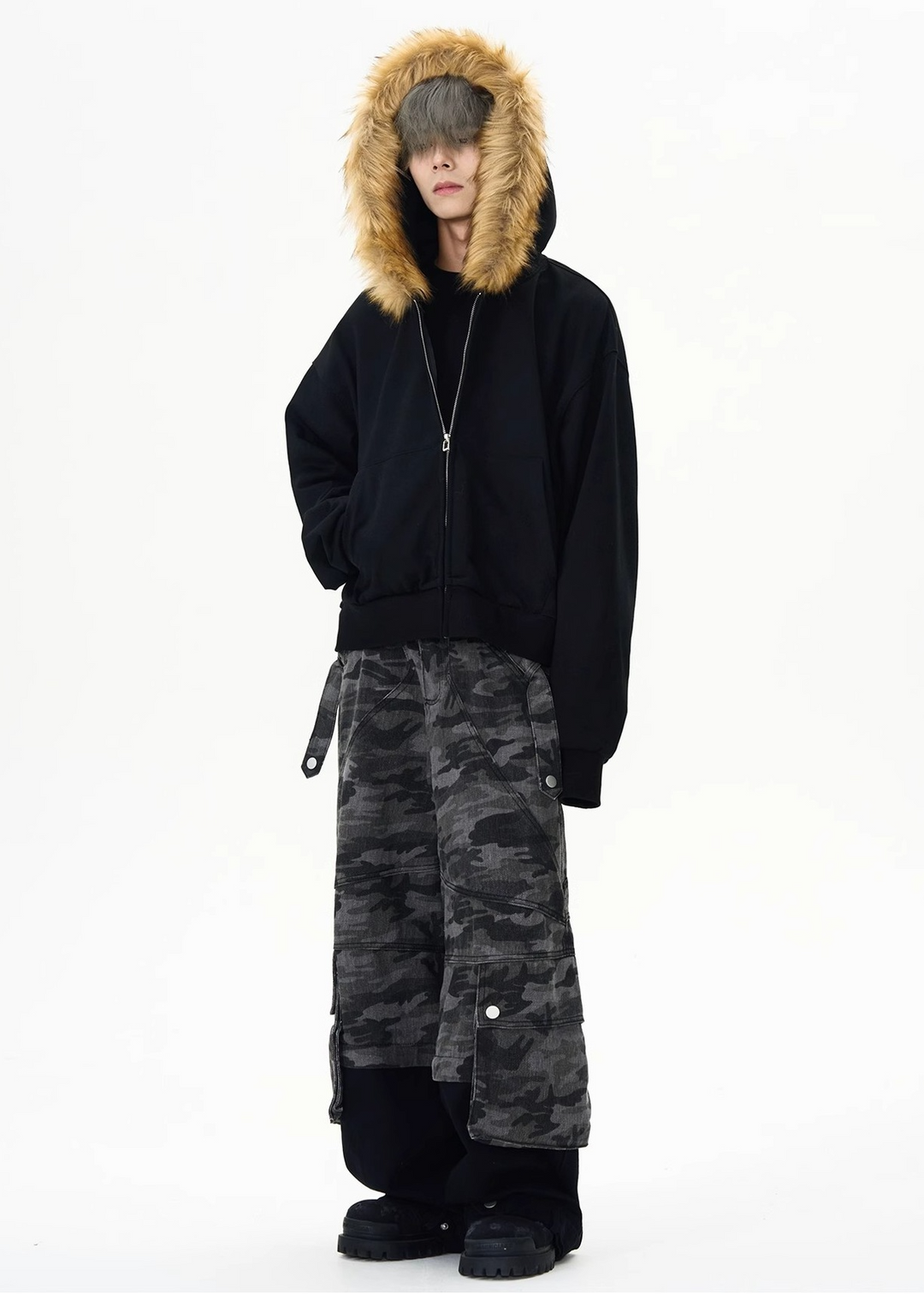 VOLUME FUR ZIP PARKA BEDES4520