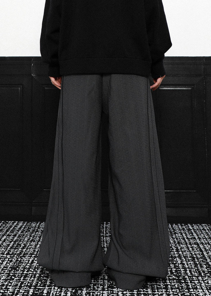 URBAN DRAPE WIDE BAGGY SLACKS AEDES4563 - Deuku