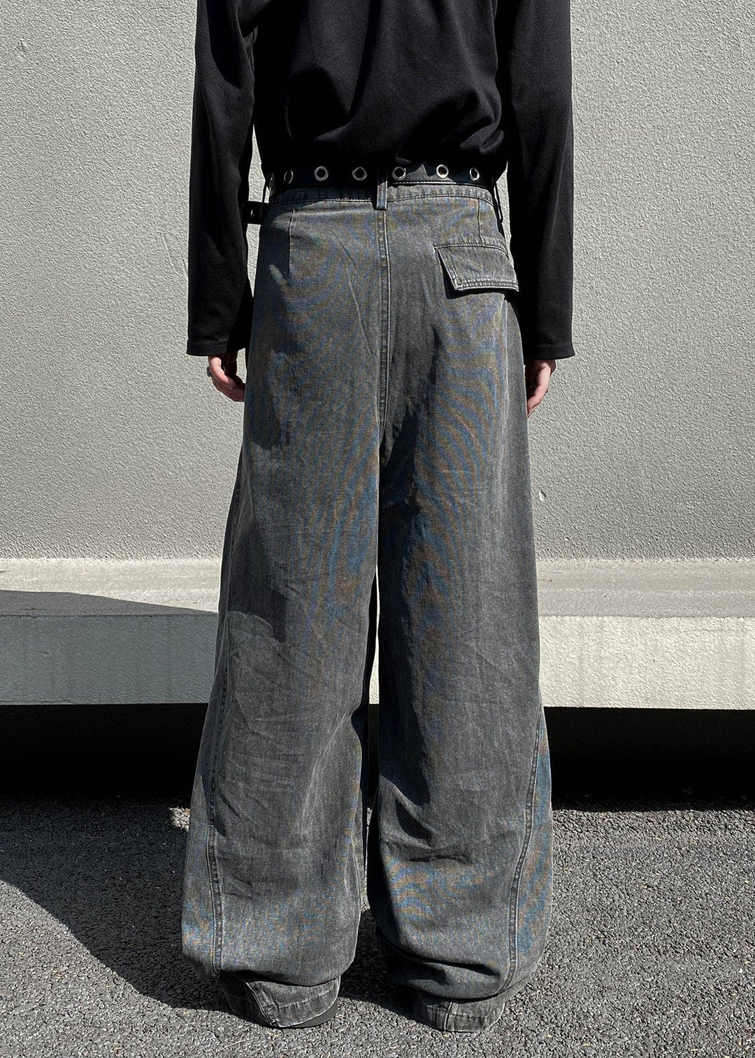 WASHED WIDE CARGO PANTS AEDES4565 - Deuku