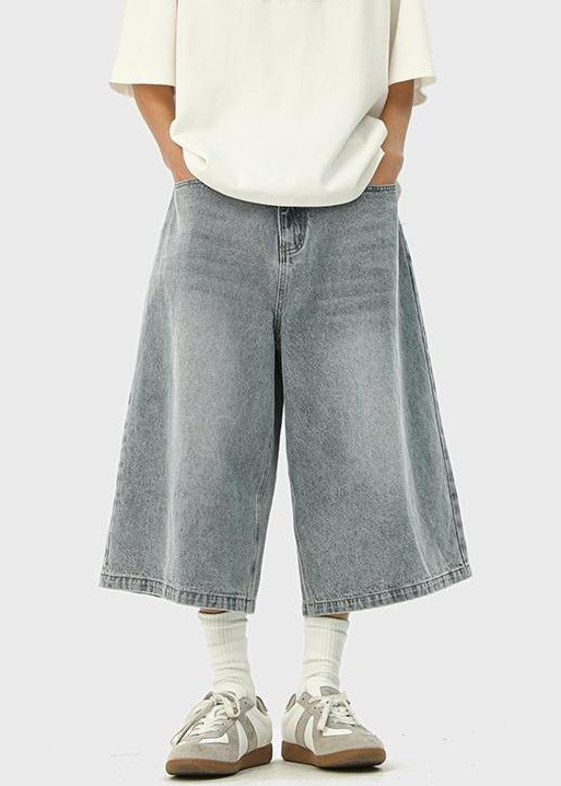 VINTAGE FADE BAGGY DENIM SHORTS BEDES4752