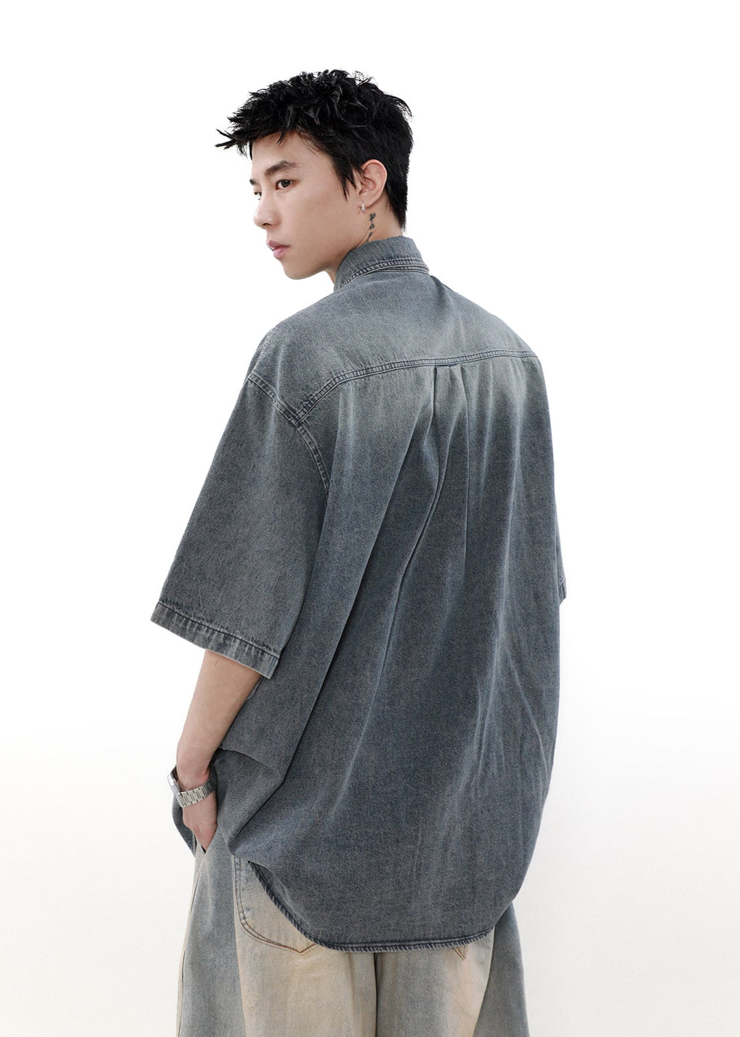 DENIM SHORT SLEEVE SHIRT MNDES4453