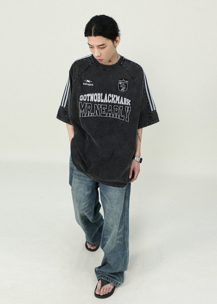 VINTAGELIKE SLEEVE LINE T-SHIRT MNDES4466