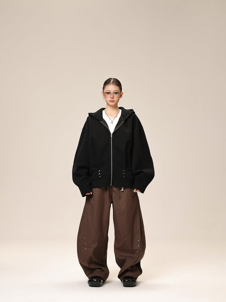 TUCKED OVERSIZED ZIP PARKA ASDES4507