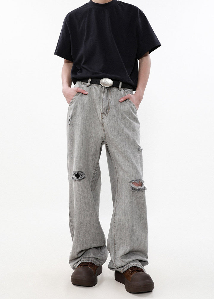 EMBROIDERY FLOWER LOOSE DENIM AEDES4562 - Deuku