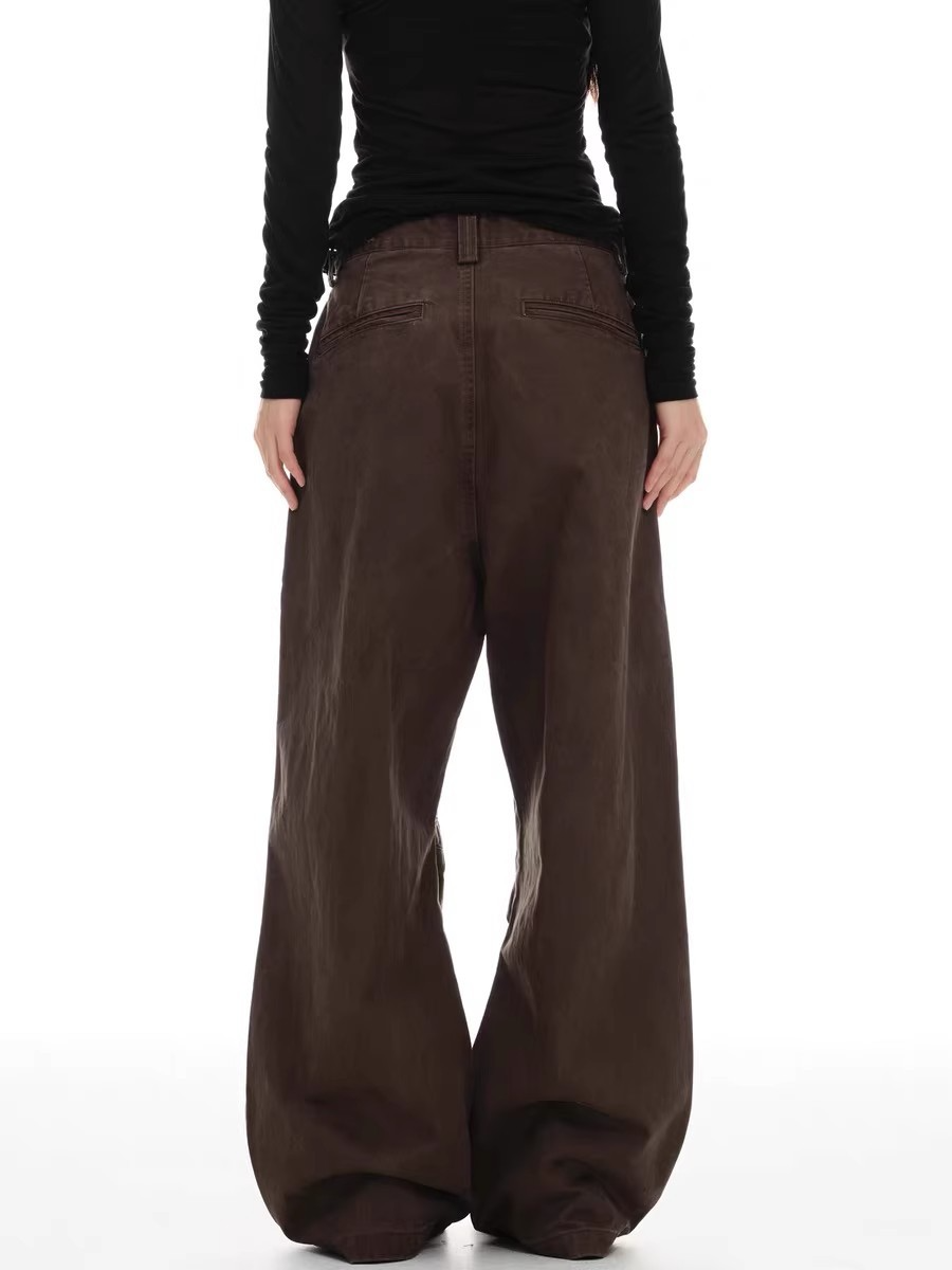 TUCKED WIDE CHINO PANTS BEDES4544