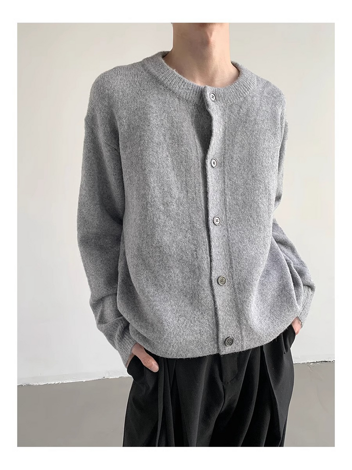 MINIMAL ROUND KNIT CARDIGAN BEDES4611