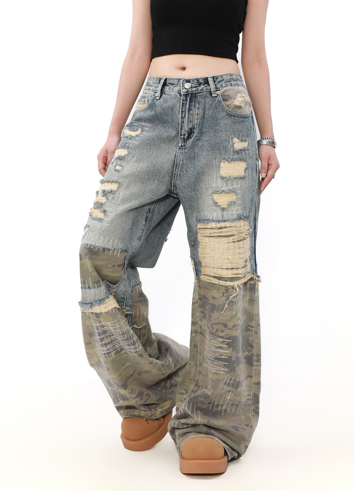 DAMAGED DENIM PANTS MEDES4348