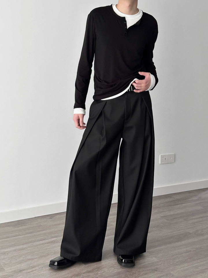 BOX PLEAT WIDE SLACKS BEDES4530