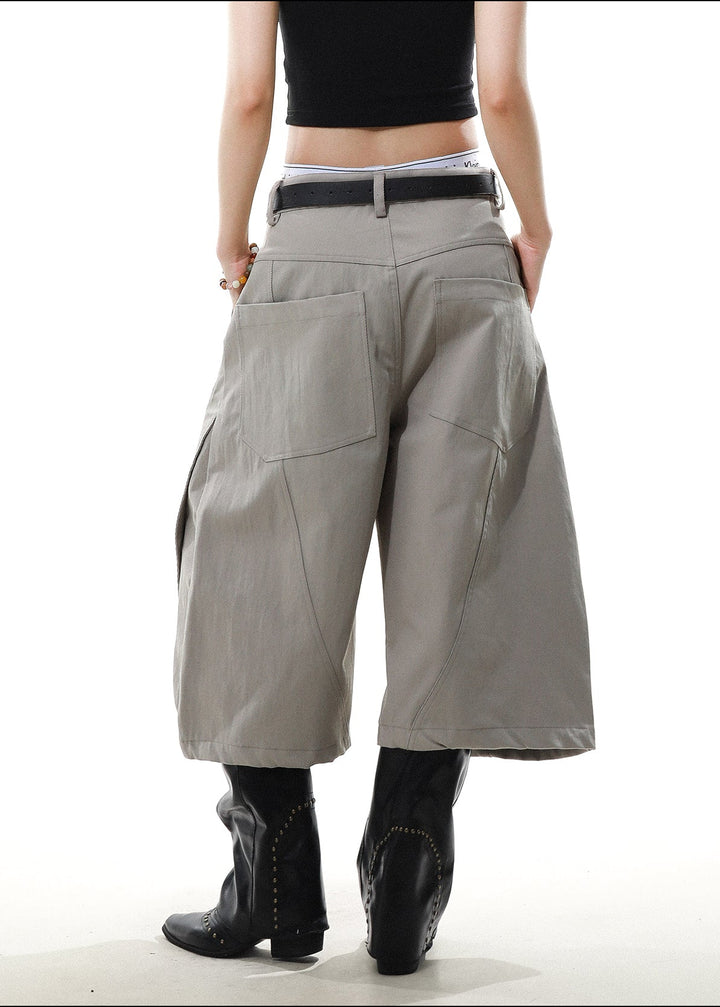 RIVET DESIGNED WIDE BERMUDA PANTS MNDES4460